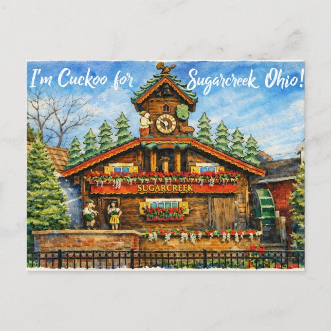 Cartão postal de Sugarcreek Ohio (Frente)