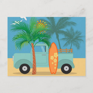 Cartão postal de surfista