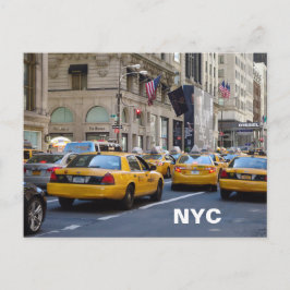 Cartão postal de táxi NYC