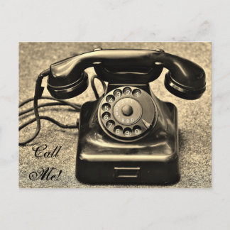 Cartão Postal de Telefone Rotativo Vintage Retro M