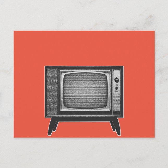 Cartão Postal de Televisão Retro Pop Art (Frente)