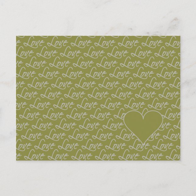 Cartão postal de texto de amor, personalize (Frente)