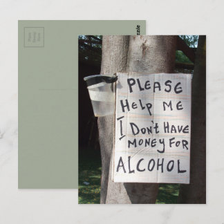 Cartão postal de texto hilário