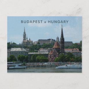 Cartão postal de texto personalizado de Budapeste 