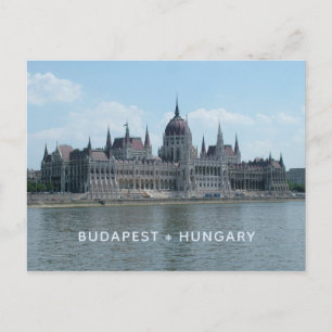 Cartão postal de texto personalizado de Budapeste 