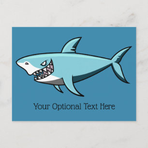 Cartão postal de texto personalizado do Shark lega