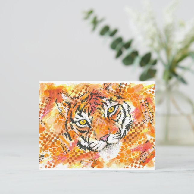 cartão postal de tigre (Em pé/Frente)