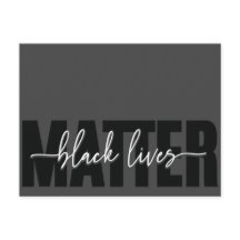 Cartão Postal de Tipografia Black Loves Matter