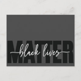 Cartão Postal de Tipografia Black Loves Matter