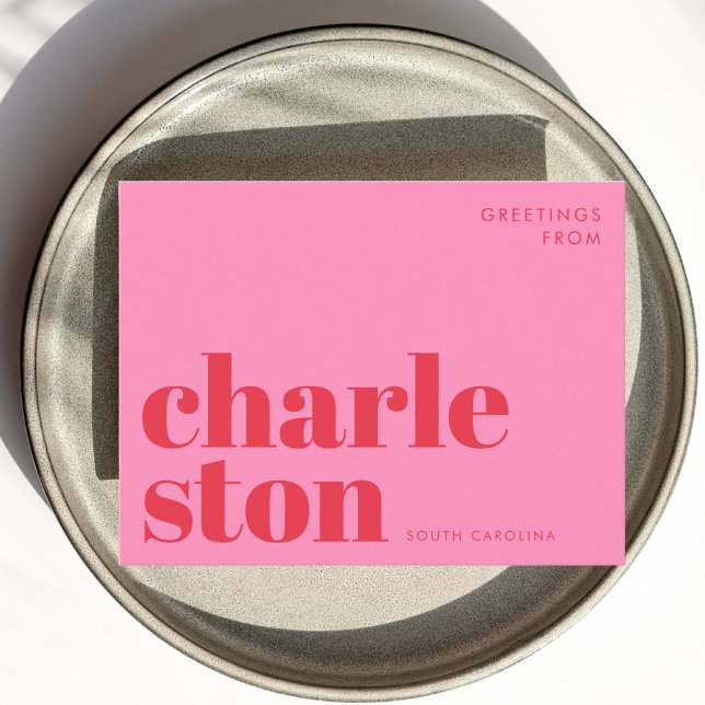 Cartão postal de tipografia de Charleston Carolina (Criador carregado)