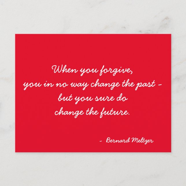 Cartão postal de tipografia inspirado no perdão (Frente)