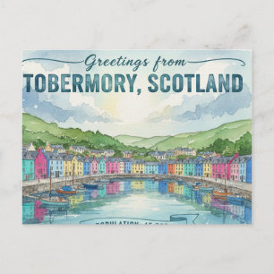 Cartão postal de Tobermory Escócia