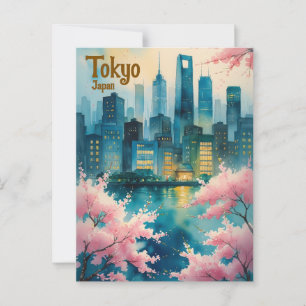 Cartão postal de Tóquio Cherry Blossoms - Sakura c