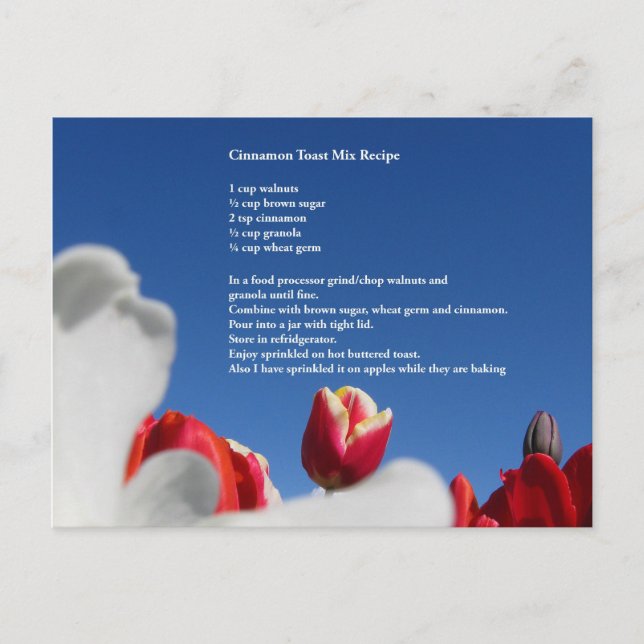 Cartão postal de torradas com canela (Frente)