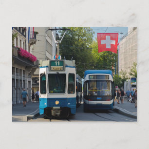 Cartão postal de Trams Zurich