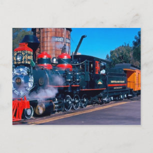 Cartão postal de trem colorido