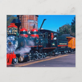 Cartão postal de trem colorido