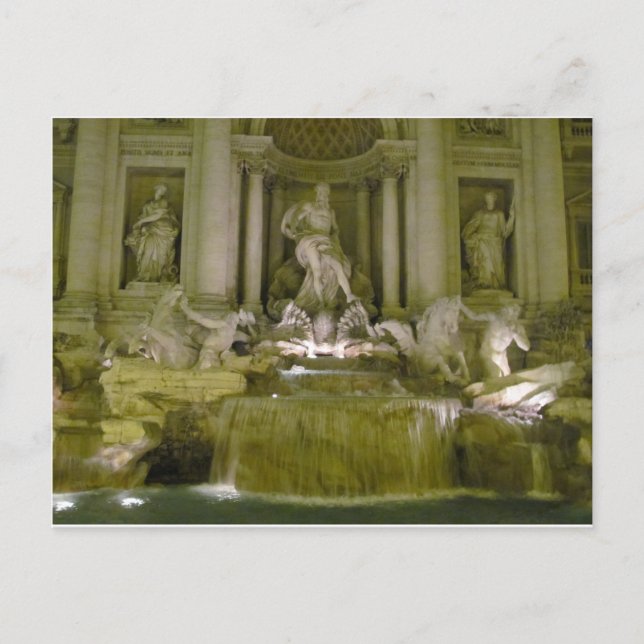 CARTÃO POSTAL DE TREVI FOUNTAIN (Frente)