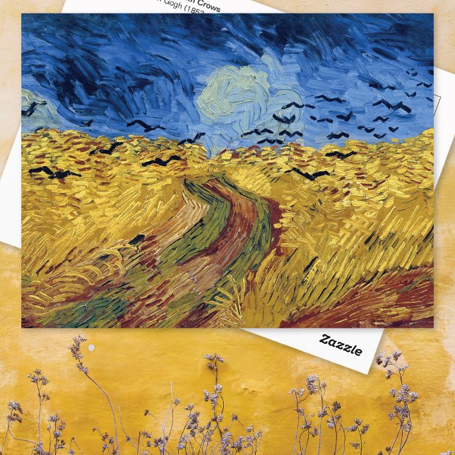 Cartão postal de Trigo com Crows Vincent van Gogh (Criador carregado)
