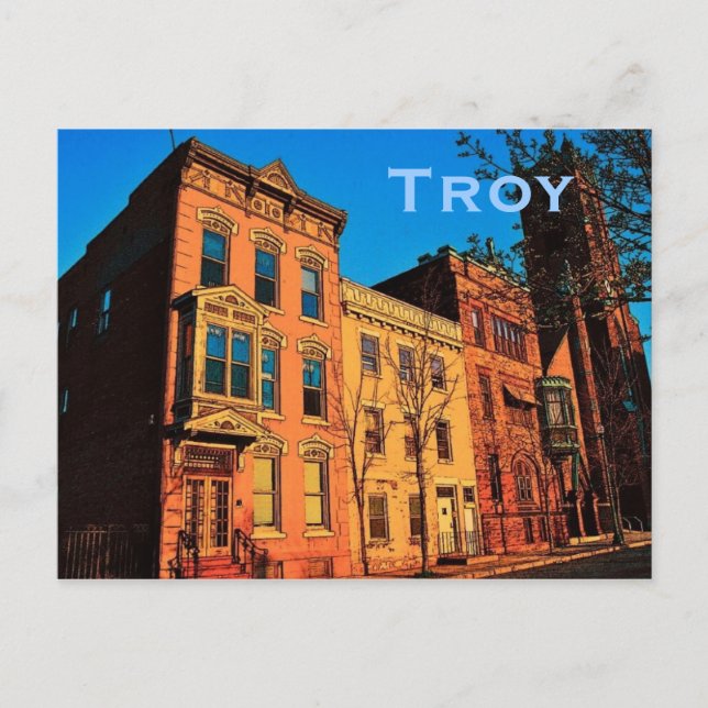 Cartão postal de Troy (NY) (Frente)