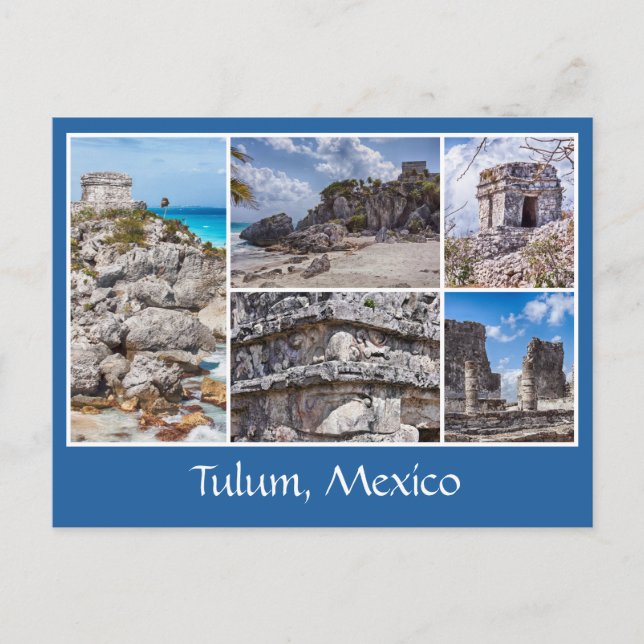 Cartão postal de Tulum, México (Frente)