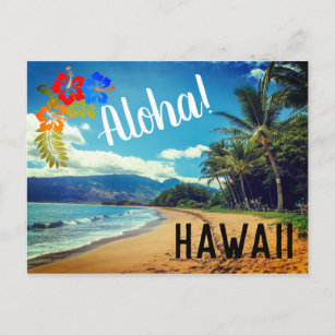 Cartão postal de turismo tropical Viagem Hawaii