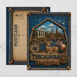 Cartão postal de Tuscaloosa Alabama Viagem Antiga