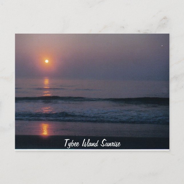 Cartão postal de Tybee Island Sunrise Georgia (Frente)