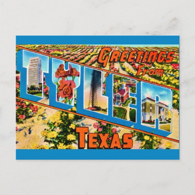 Cartão postal de Tyler TX (Frente)