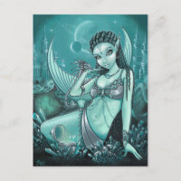 Cartão postal de Uli Celestial Alienígena Sereia F