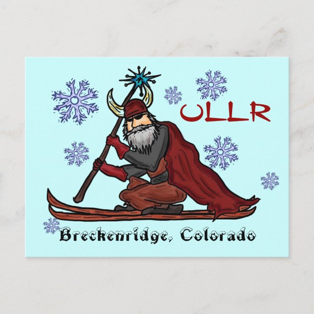 Cartão postal de Ullr deus da neve (Frente)