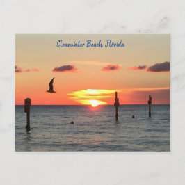 Cartão postal de um pôr do sol Clearwater Beach