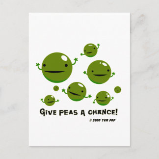 Cartão Postal Dê uma Chance às Ervilhas