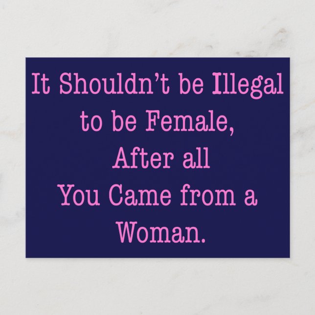 Cartão Postal De uma Mulher (Frente)