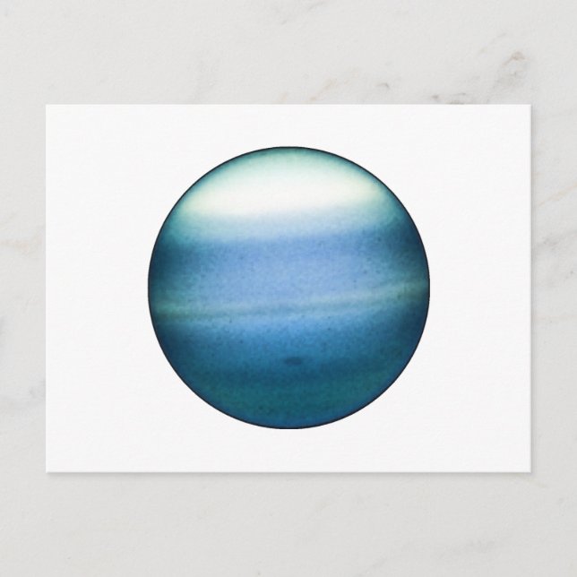 Cartão Postal ~~ de URANUS do PLANETA (sistema solar) (Frente)