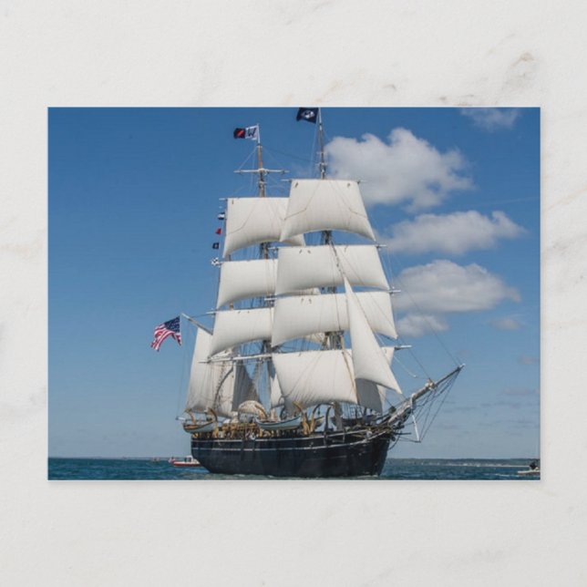 Cartão postal de velho navio à vela (Frente)