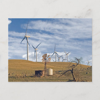 Cartão postal de vento azul