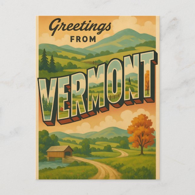 Cartão Postal de Vermont (Frente)