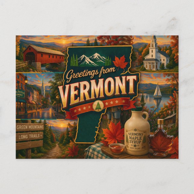 Cartão Postal de Vermont (Frente)