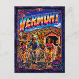 Cartão postal de Vermont dos anos 80 Retro