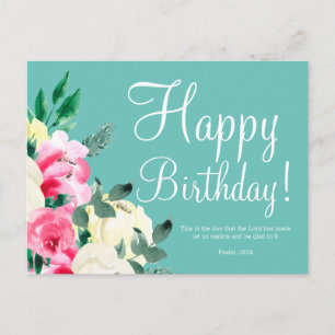 Cartão postal de versículo da Bíblia de aniversári