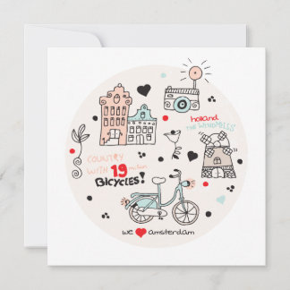 cartão postal de viagem Amsterdam Holanda
