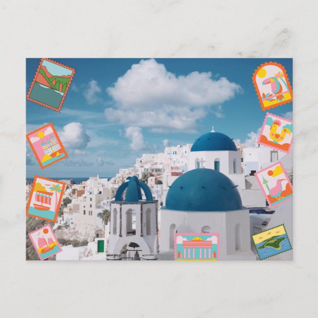 Cartão Postal de Viagem Antigo (Frente)