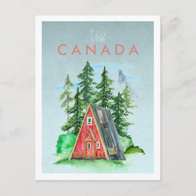 Cartão Postal de Viagem Antigo | Canadá (Frente)