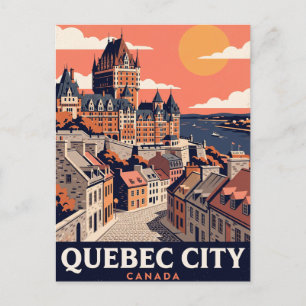 Cartão Postal de Viagem Antigo Cidade de Quebec Ca