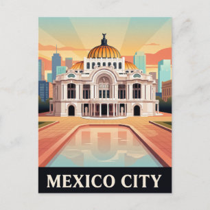 Cartão Postal de Viagem Antigo CIDADE DO MÉXICO