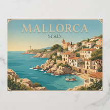 Cartão Postal de Viagem Antigo de Maiorca Espanha