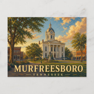 Cartão postal de viagem antigo de Murfreesboro Ten