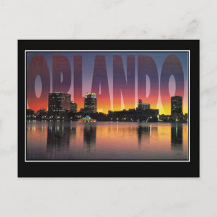Cartão postal de viagem antigo de Orlando Flórida