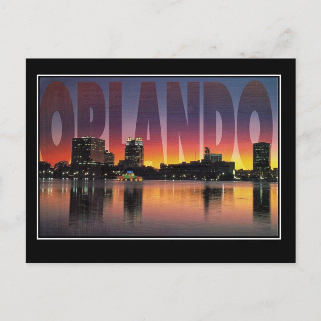 Cartão postal de viagem antigo de Orlando Flórida (Frente)
